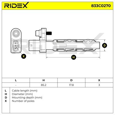 Crankshaft Pulse Sensor RIDEX 833C0270 833C0270 - photo 6