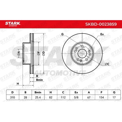 Brake Disc Stark SKBD-0023859 SKBD-0023859 - photo 2
