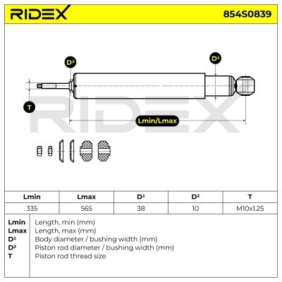 Shock Absorber RIDEX 854S0839 854S0839 - photo 4