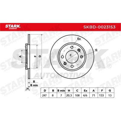 Brake Disc Stark SKBD-0023153 SKBD-0023153 - photo 5