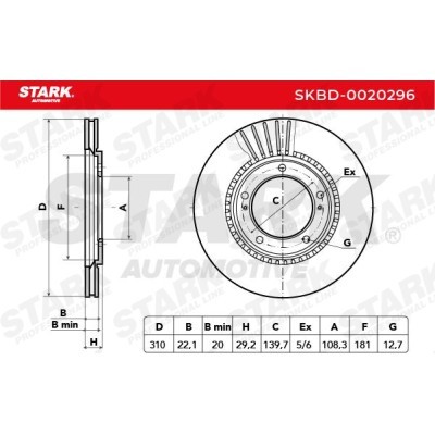 Brake Disc Stark SKBD-0020296 SKBD-0020296 - photo 5