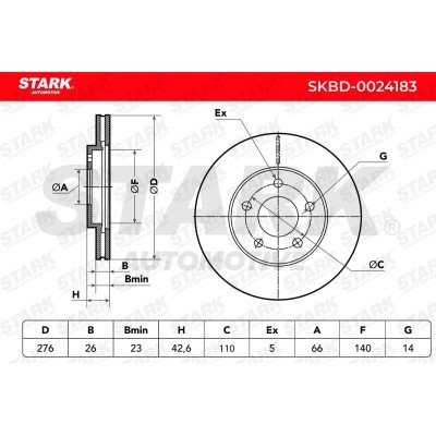 Brake Disc Stark SKBD-0024183 SKBD-0024183 - photo 5