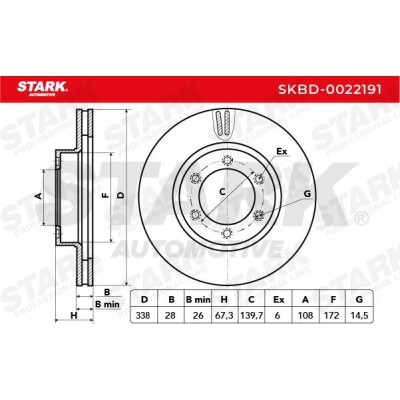 Brake Disc Stark SKBD-0022191 SKBD-0022191 - photo 5