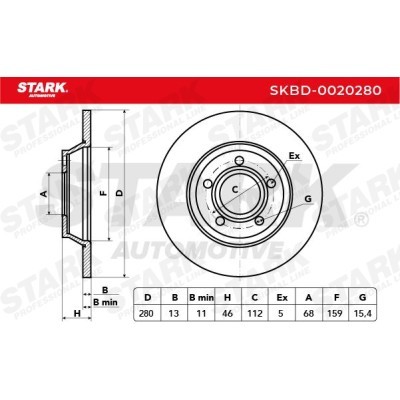 Brake Disc Stark SKBD-0020280 SKBD-0020280 - photo 3