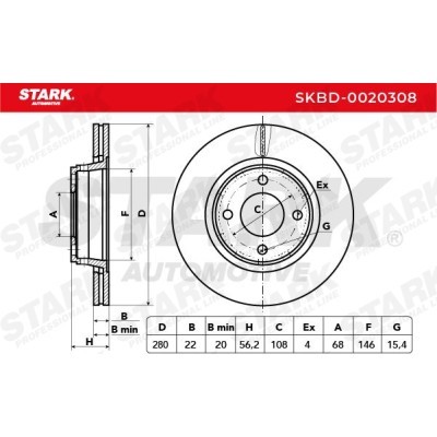 Brake Disc Stark SKBD-0020308 SKBD-0020308 - photo 5