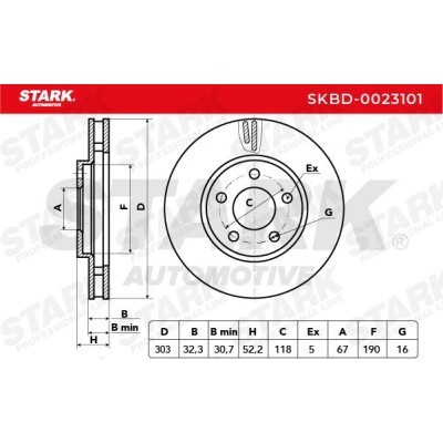 Brake Disc Stark SKBD-0023101 SKBD-0023101 - photo 3