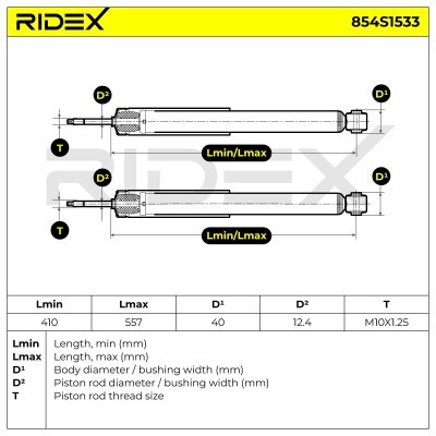 Shock Absorber RIDEX 854S1533 854S1533 - photo 4