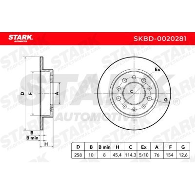 Brake Disc Stark SKBD-0020281 SKBD-0020281 - photo 5