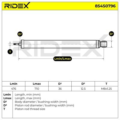 Shock Absorber RIDEX 854S0796 854S0796 - photo 6