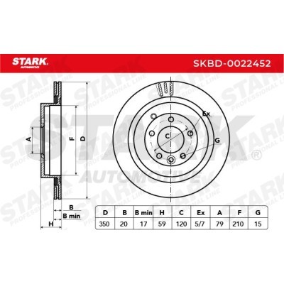 Brake Disc Stark SKBD-0022452 SKBD-0022452 - photo 3