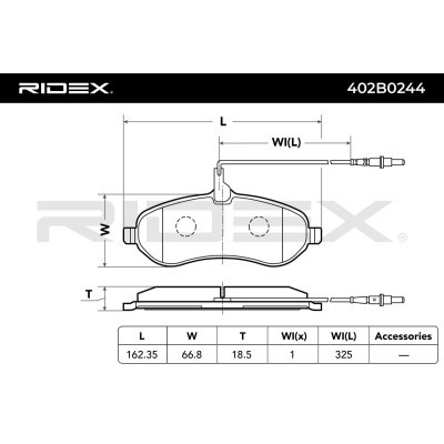 Brake Pads Set RIDEX 402B0244 402B0244 - photo 2