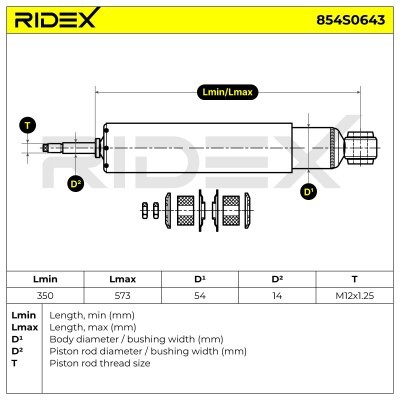 Shock Absorber RIDEX 854S0643 854S0643 - photo 6