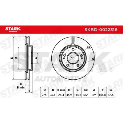 Brake Disc Stark SKBD-0022316 SKBD-0022316 - photo 4