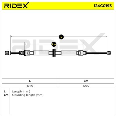 Cable Pull, Parking Brake RIDEX 124C0193 124C0193 - photo 6