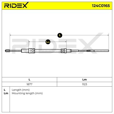 Cable Pull, Parking Brake RIDEX 124C0165 124C0165 - photo 6