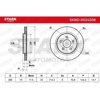 Brake Disc Stark SKBD-0024308 SKBD-0024308 - photo 2