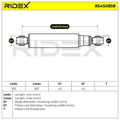 Shock Absorber RIDEX 854S0858 854S0858 - photo 7