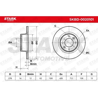 Brake Disc Stark SKBD-0020101 SKBD-0020101 - photo 4