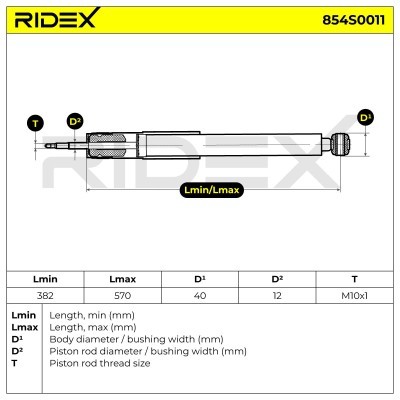 Shock Absorber RIDEX 854S0011 854S0011 - photo 8
