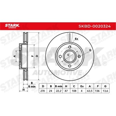 Brake Disc Stark SKBD-0020324 SKBD-0020324 - photo 5