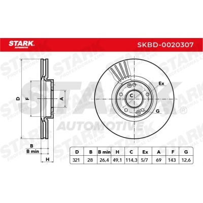 Brake Disc Stark SKBD-0020307 SKBD-0020307 - photo 5