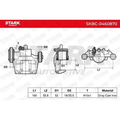 Brake Caliper Stark SKBC-0460870 SKBC-0460870 - photo 5