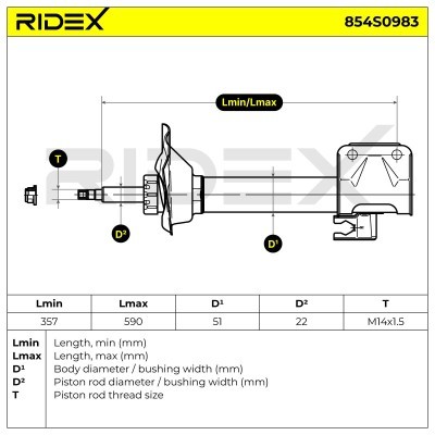 Shock Absorber RIDEX 854S0983 854S0983 - photo 6