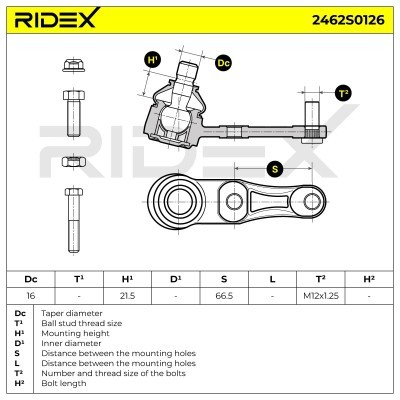 Ball Joint RIDEX 2462S0126 2462S0126 - photo 5