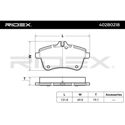 Brake Pads Set RIDEX 402B0218 402B0218 - photo 8
