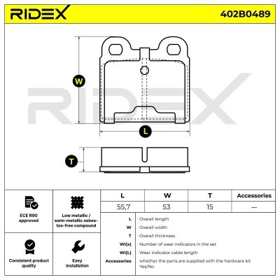 Brake Pads Set RIDEX 402B0489 402B0489 - photo 8