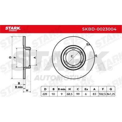 Brake Disc Stark SKBD-0023004 SKBD-0023004 - photo 3