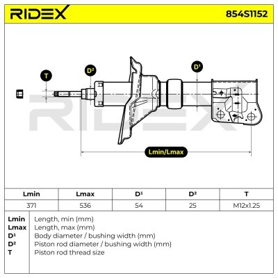 Shock Absorber RIDEX 854S1152 854S1152 - photo 9