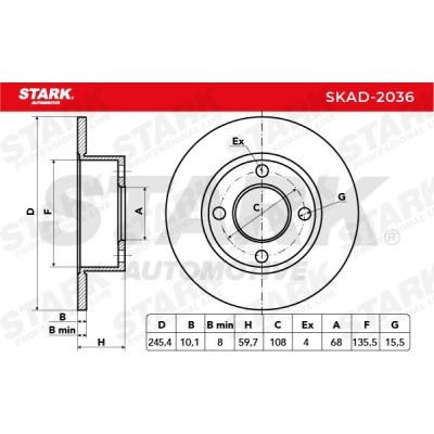 Brake Disc Stark SKAD-2036 SKAD-2036 - photo 5