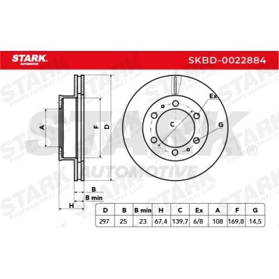 Brake Disc Stark SKBD-0022884 SKBD-0022884 - photo 3