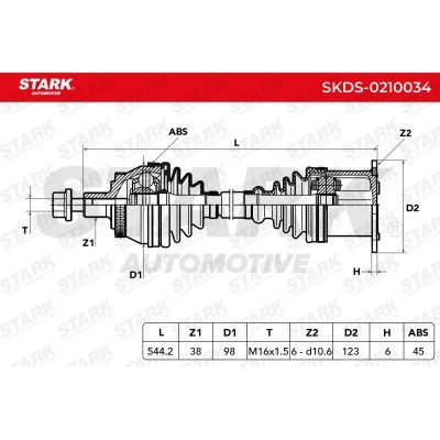 Drive Shaft Stark SKDS-0210034 SKDS-0210034 - photo 6