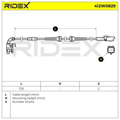 ABS Sensor RIDEX 412W0829 412W0829 - photo 7