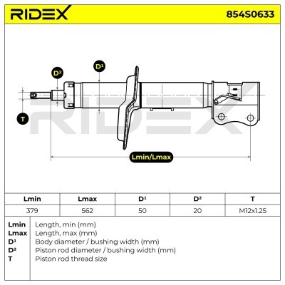 Shock Absorber RIDEX 854S0633 854S0633 - photo 6