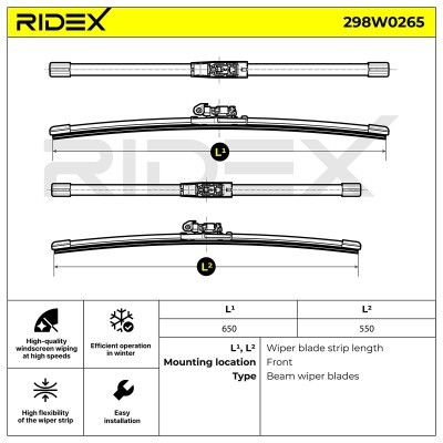 Wiper Blade RIDEX 298W0265 298W0265 - photo 9