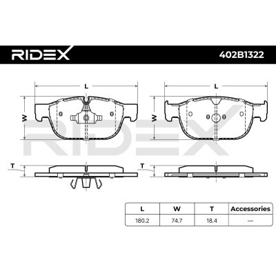 Brake Pads Set RIDEX 402B1322 402B1322 - photo 6