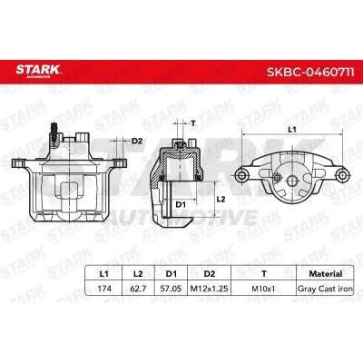 Brake Caliper Stark SKBC-0460711 SKBC-0460711 - photo 6