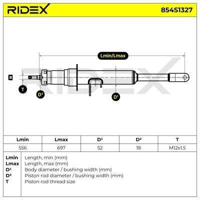 Shock Absorber RIDEX 854S1327 854S1327 - photo 9