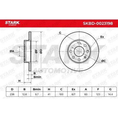 Brake Disc Stark SKBD-0023198 SKBD-0023198 - photo 3