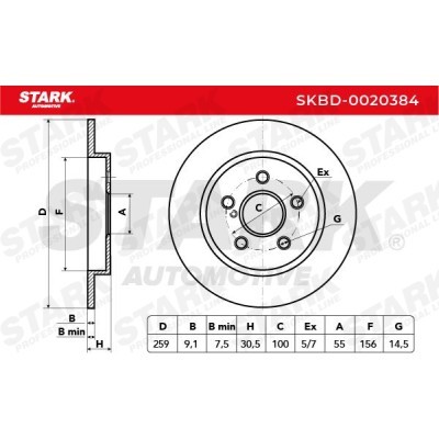 Brake Disc Stark SKBD-0020384 SKBD-0020384 - photo 5