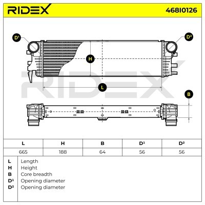 Intercooler, Charger RIDEX 468I0126 468I0126 - photo 7
