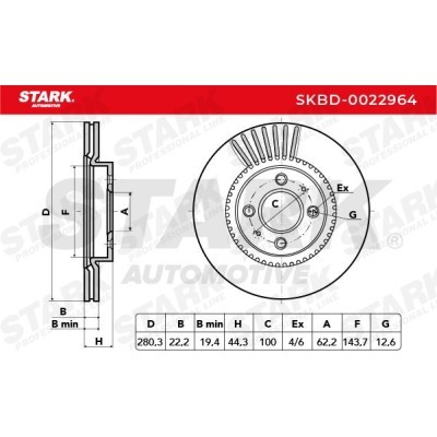 Brake Disc Stark SKBD-0022964 SKBD-0022964 - photo 5