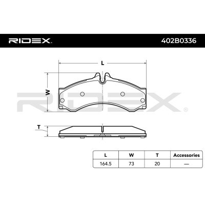 Brake Pads Set RIDEX 402B0336 402B0336 - photo 5