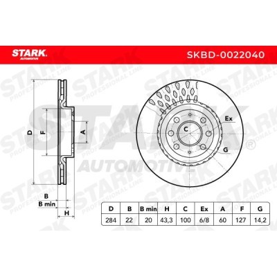 Brake Disc Stark SKBD-0022040 SKBD-0022040 - photo 6