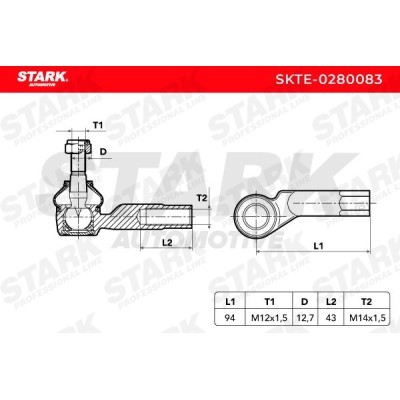 Tie Rod End Stark SKTE-0280083 SKTE-0280083 - photo 5
