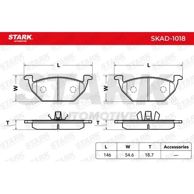 Brake Pads Set Stark SKAD-1018 SKAD-1018 - photo 4