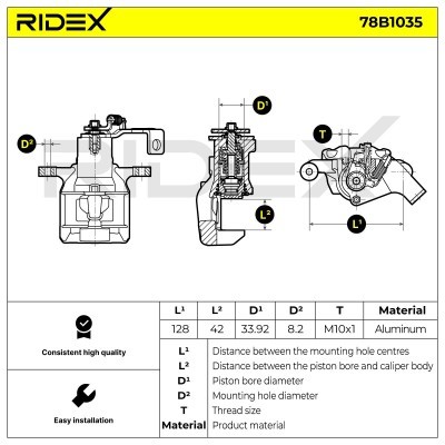 Brake Caliper RIDEX 78B1035 78B1035 - photo 5